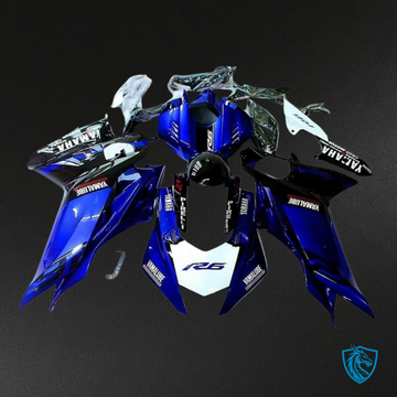 Yamaha YZF R6 (2017-2019) Blue, White & Black - MERGEment Motorcycle Fairings Kit