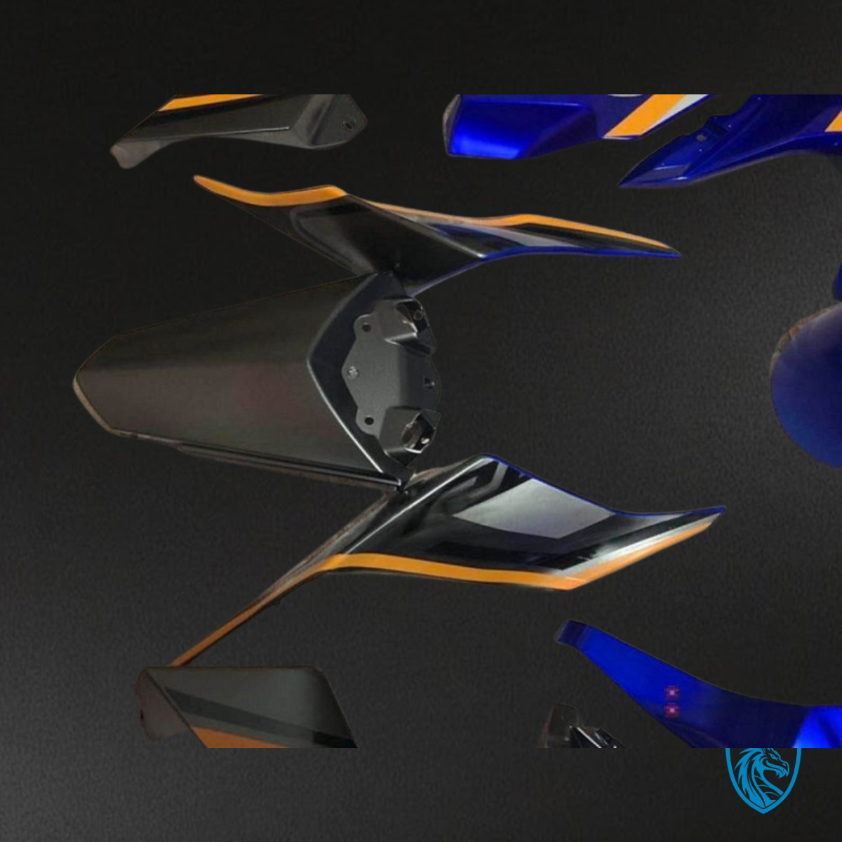 Yamaha YZF R6 (2017-2019) Blue, Silver & Orange Stripe Fairing Kit | ABS Bodywork