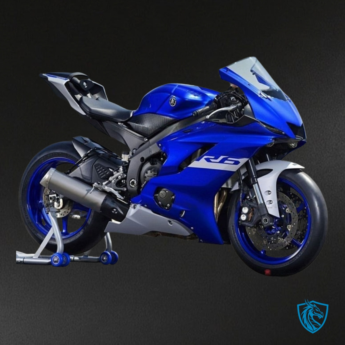 Yamaha YZF R6 (2017-2019) Blue & White Logo Fairing Kit - Aftermarket ABS Bodywork