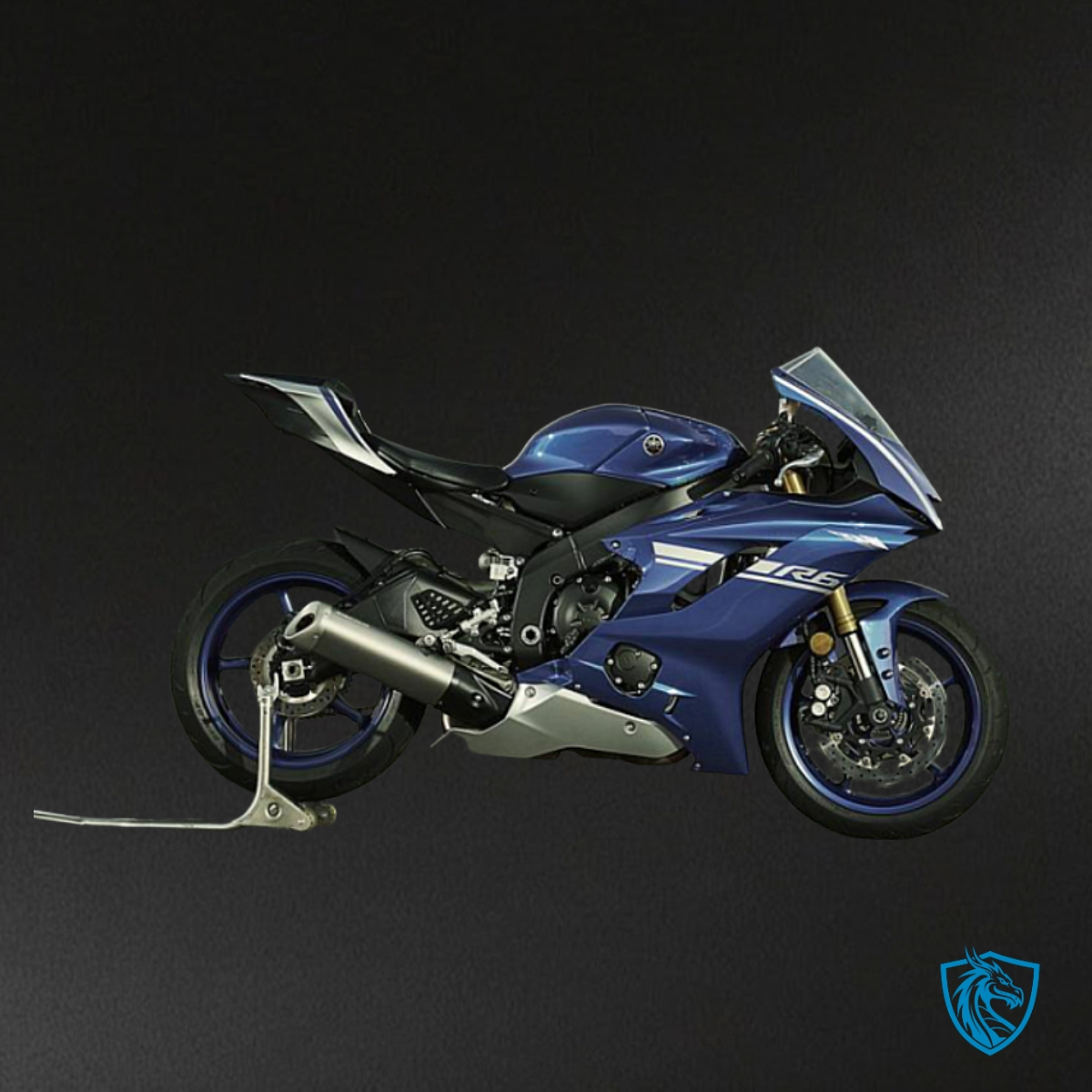Yamaha YZF R6 (2017-2019) Blue & White Logo Fairing Kit - Aftermarket ABS Bodywork
