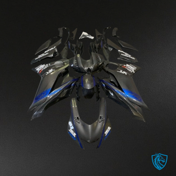 Yamaha YZF R6 (2017-2019) Black & Blue Carbon Fiber - Custom ABS Fairing Kit