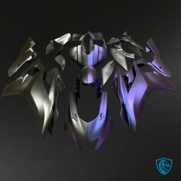 Yamaha YZF R6 (2017-2019) Blue & Black Chameleon Effect - MERGEment Motorcycle Fairings Kit