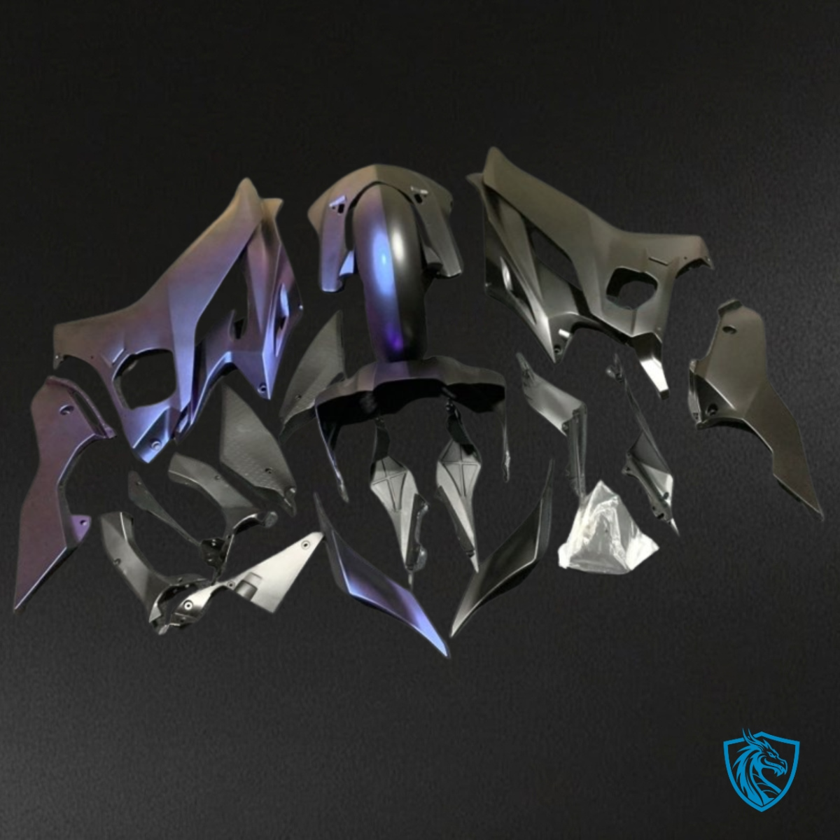 Yamaha YZF R6 (2017-2019) Blue & Black Chameleon Effect - MERGEment Motorcycle Fairings Kit