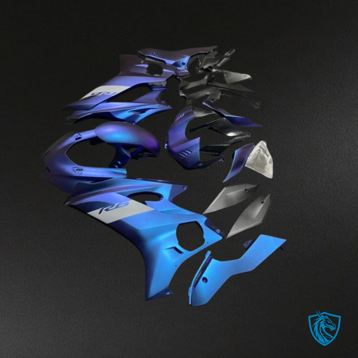Yamaha YZF R6 (2017-2019) Chameleon Matte Blue Fairing Kit - Aftermarket ABS Bodywork
