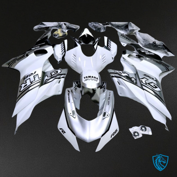 Yamaha YZF R6 (2017-2019) White & Gray - Custom ABS Fairing Kit