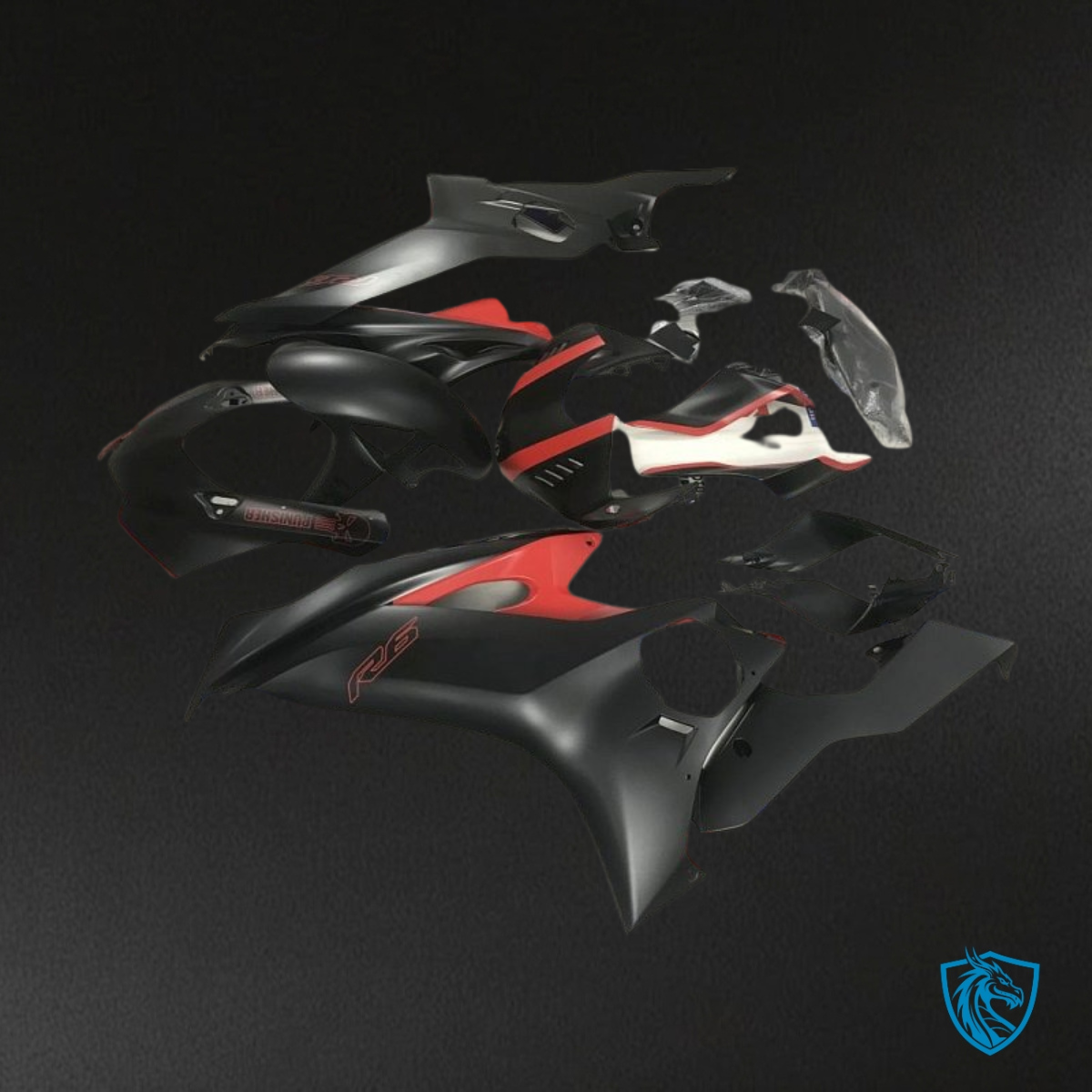 Yamaha YZF R6 (2017-2019) Matte Black Skull Fairings Kit | ABS Bodywork