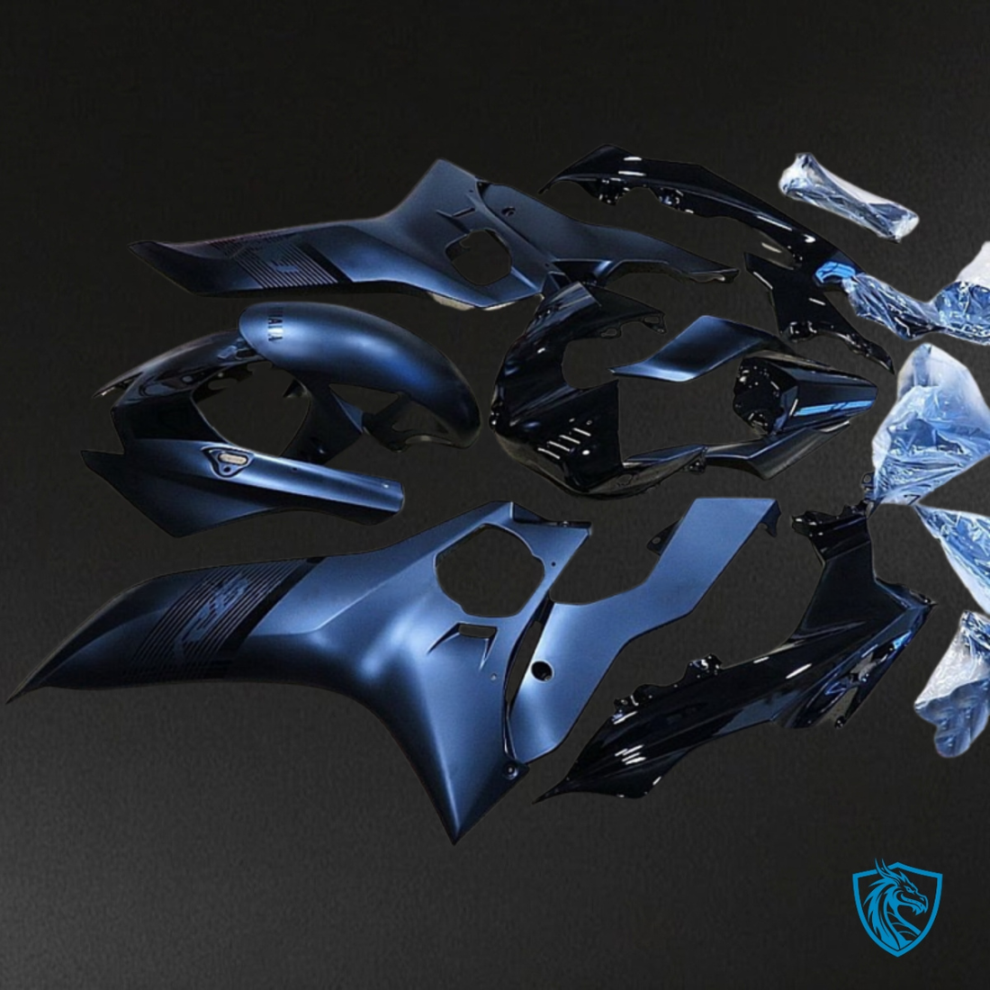Yamaha YZF R6 (2017-2019) Deark Blue & Black Fairing Kit - Aftermarket ABS Bodywork