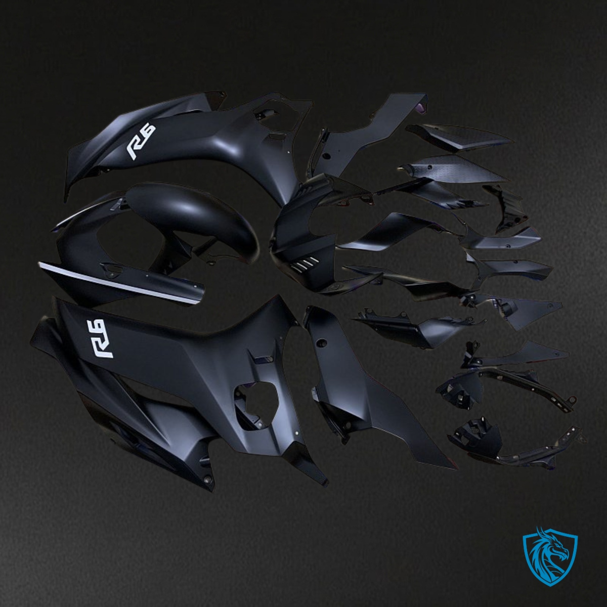 Yamaha YZF R6 (2017-2019) Matte Black - Custom ABS Fairing Kit