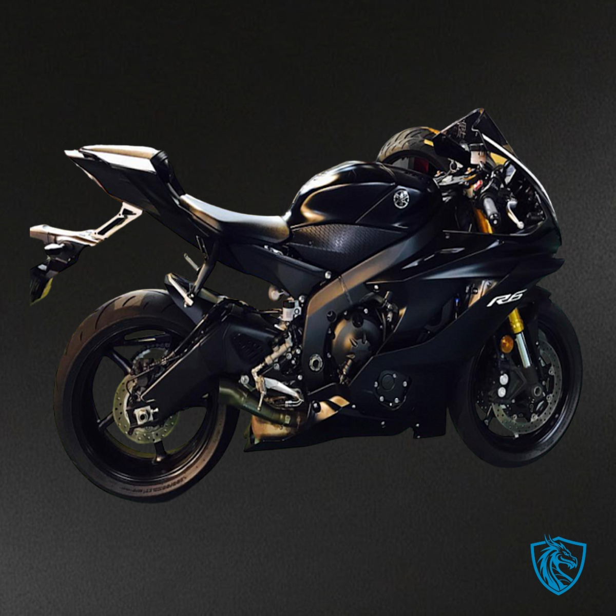 Yamaha YZF R6 (2017-2019) Matte Black & White Logo - MERGEment Motorcycle Fairings Kit