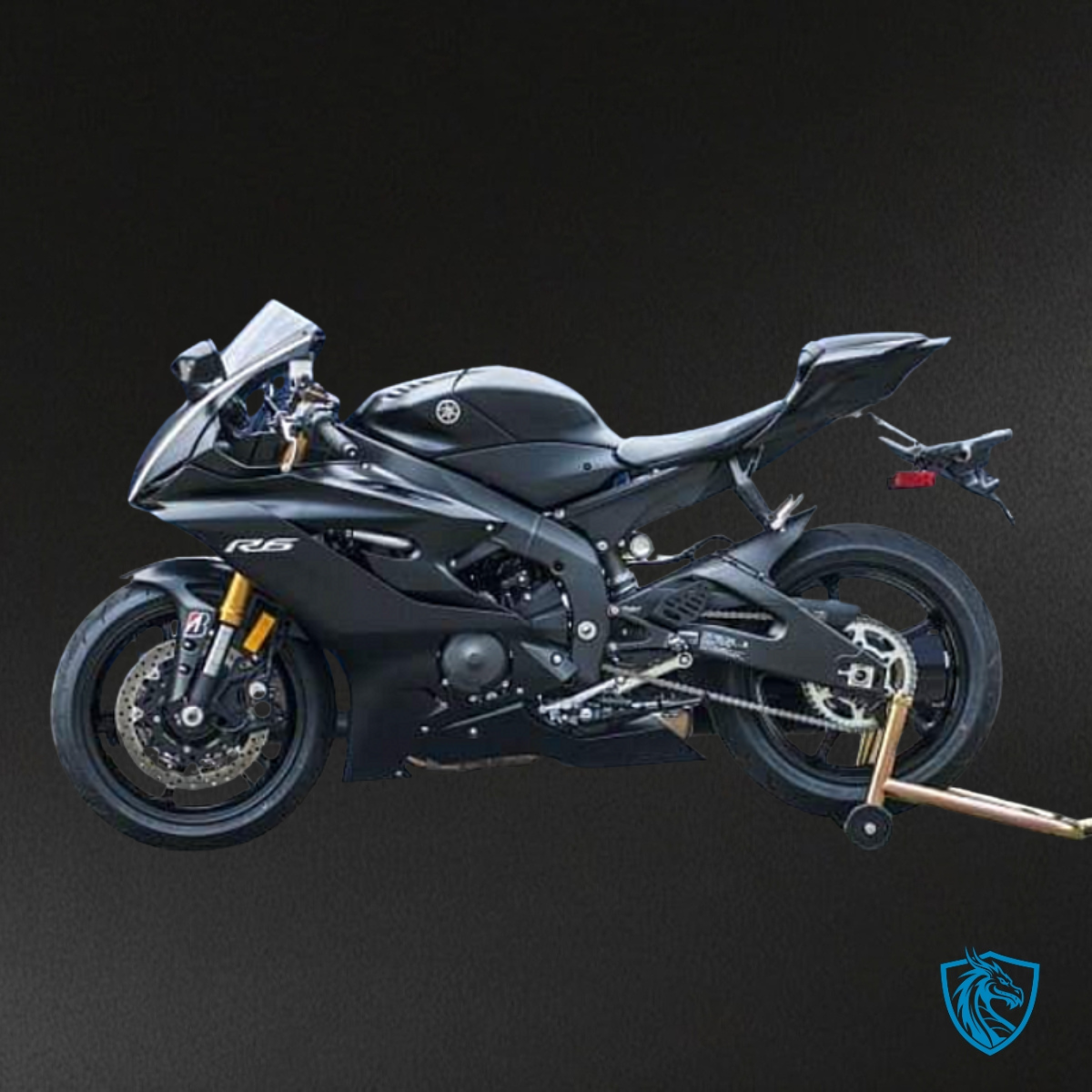 Yamaha YZF R6 (2017-2019) Matte Black & White Logo - MERGEment Motorcycle Fairings Kit