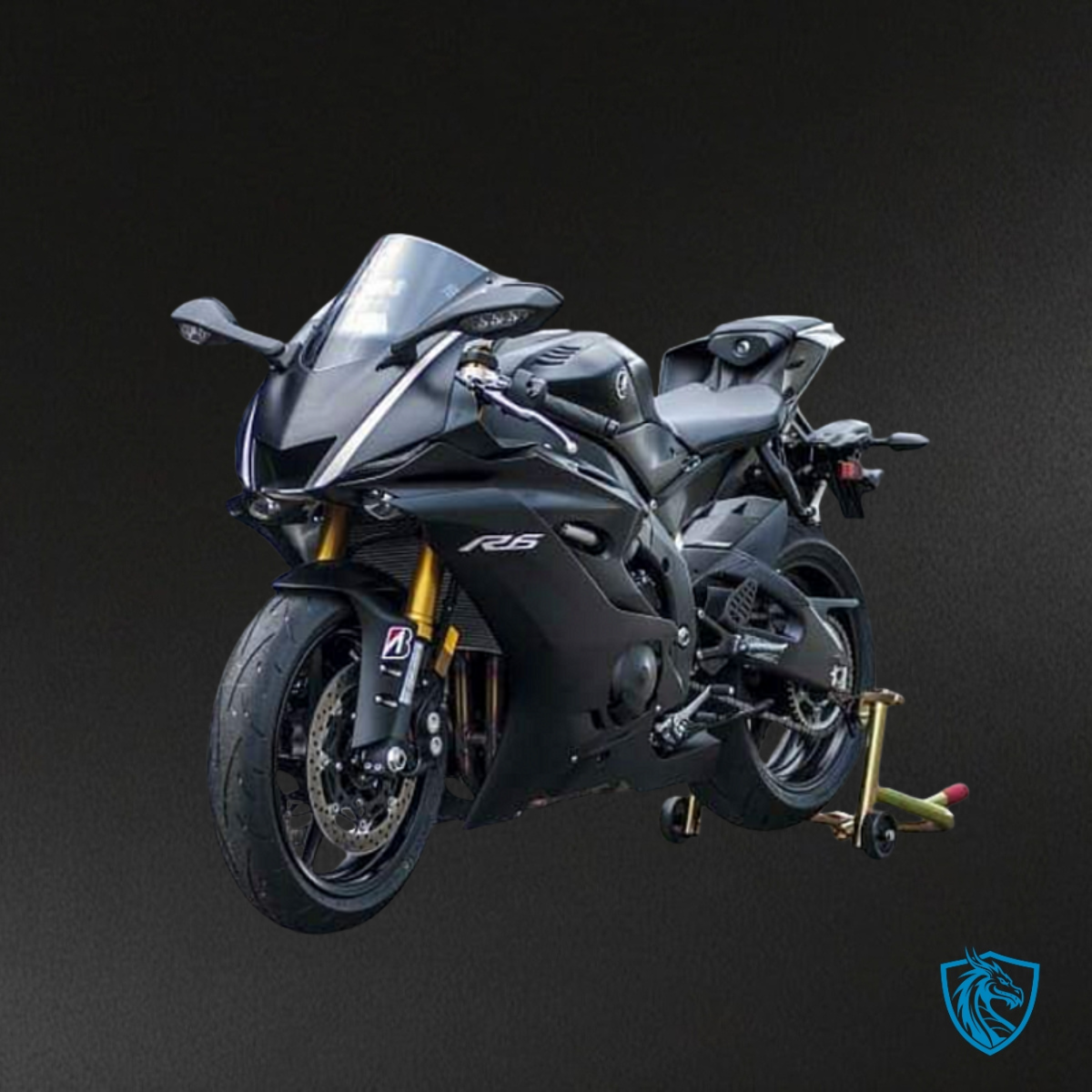 Yamaha YZF R6 (2017-2019) Matte Black & White Logo - MERGEment Motorcycle Fairings Kit
