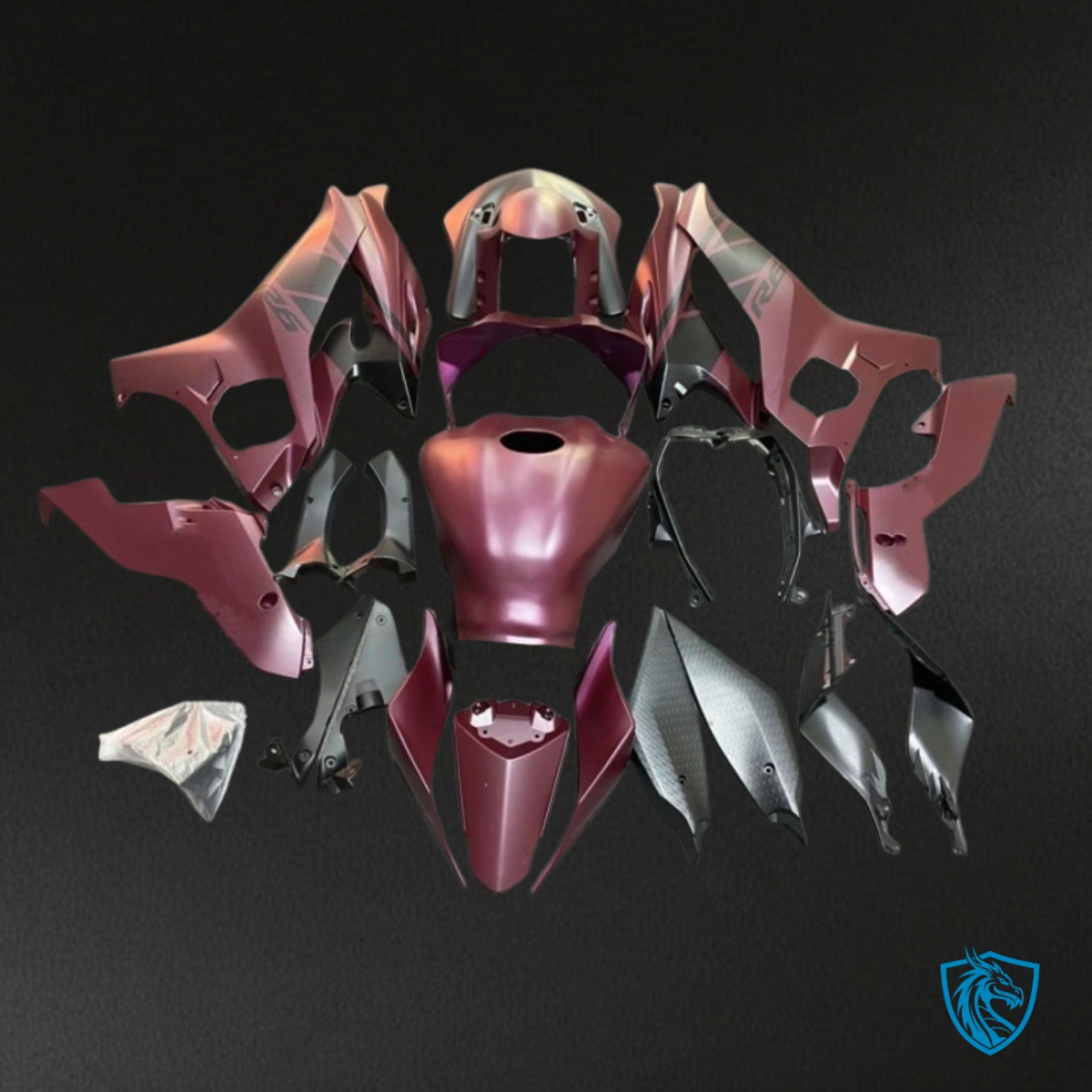 Yamaha YZF R6 (2017-2019) Red & Black - MERGEment Motorcycle Fairings Kit