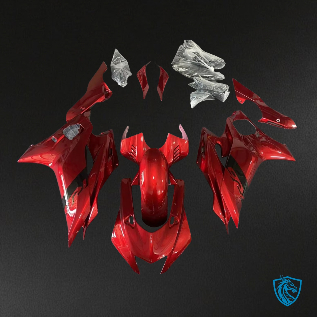 Yamaha YZF R6 (2017-2019) Red & Black Logos Fairings Kit | ABS Bodywork