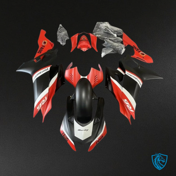 Yamaha YZF R6 (2017-2019) Red, Black & White - MERGEment Motorcycle Fairings Kit