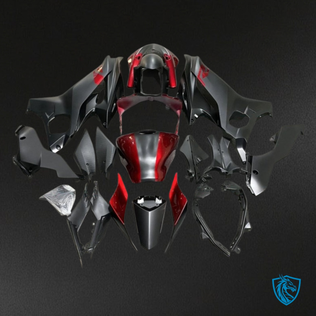 Yamaha YZF R6 (2017-2019) Gloss Red & Black - Custom ABS Fairing Kit