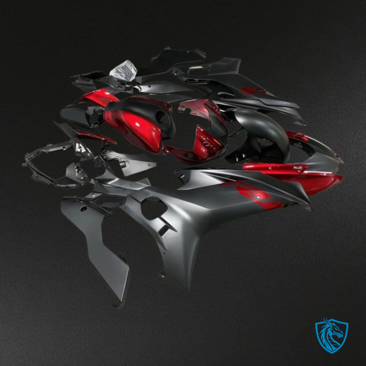 Yamaha YZF R6 (2017-2019) Gloss Red & Black - Custom ABS Fairing Kit