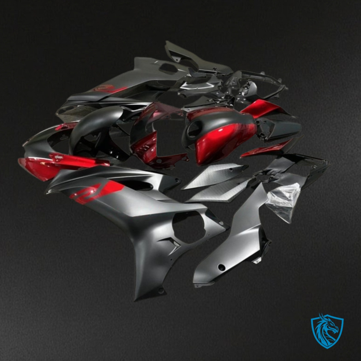 Yamaha YZF R6 (2017-2019) Gloss Red & Black - Custom ABS Fairing Kit