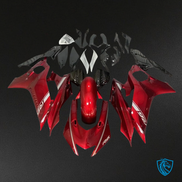 Yamaha YZF R6 (2017-2019) Gloss Red & Black Stripe Fairing Kit | ABS Bodywork
