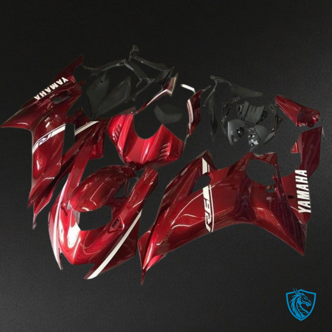 Yamaha YZF R6 (2017-2019) Red, Black & White Logo Fairing Kit | ABS Bodywork