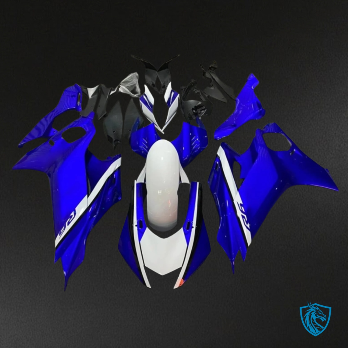 Yamaha YZF R6 (2017-2019) Blue & White Fairing Kit - Aftermarket ABS Bodywork