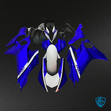 Yamaha YZF R6 (2017-2019) Blue & White Fairing Kit - Aftermarket ABS Bodywork
