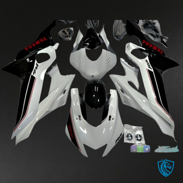 Yamaha YZF R6 (2017-2019) Gloss White, Black & Red - MERGEment Motorcycle Fairings Kit