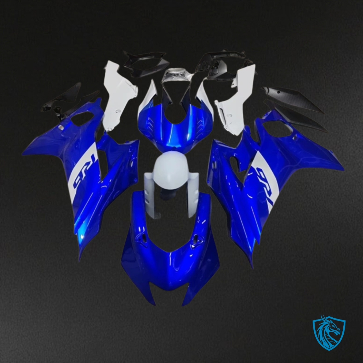 Yamaha YZF R6 (2017-2019) Gloss Blue White - Custom ABS Fairing Kit