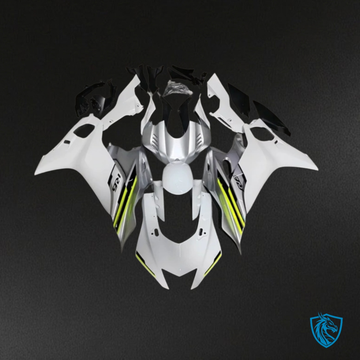 Yamaha YZF R6 (2017-2019) Glossy White & Yellow - MERGEment Motorcycle Fairings Kit