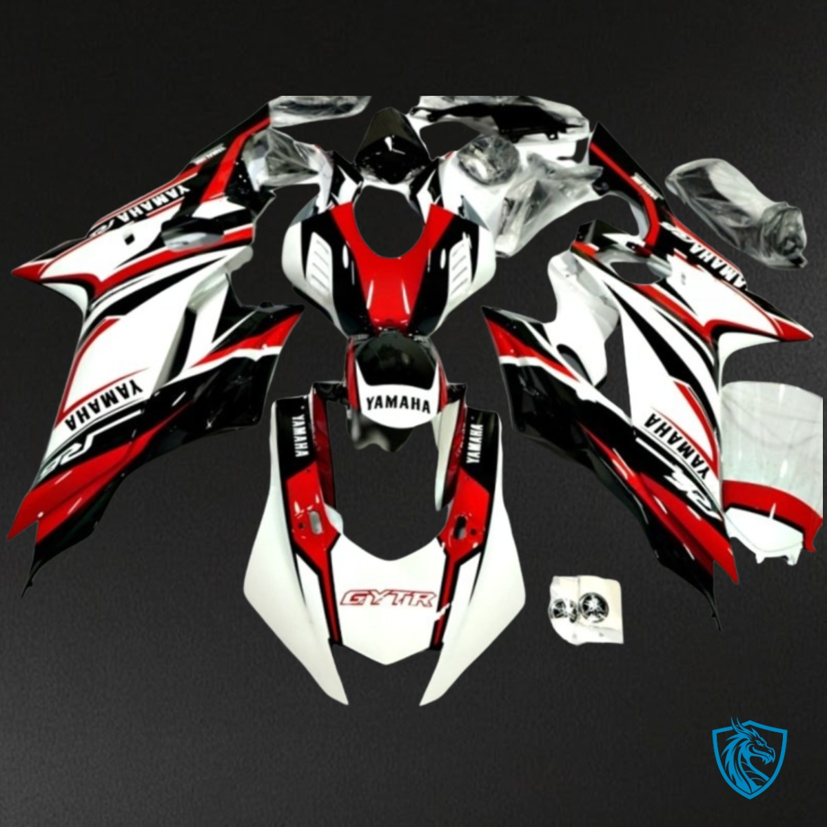 Yamaha YZF R6 (2017-2019) White, Red & Black Fairing Kit - Aftermarket ABS Bodywork