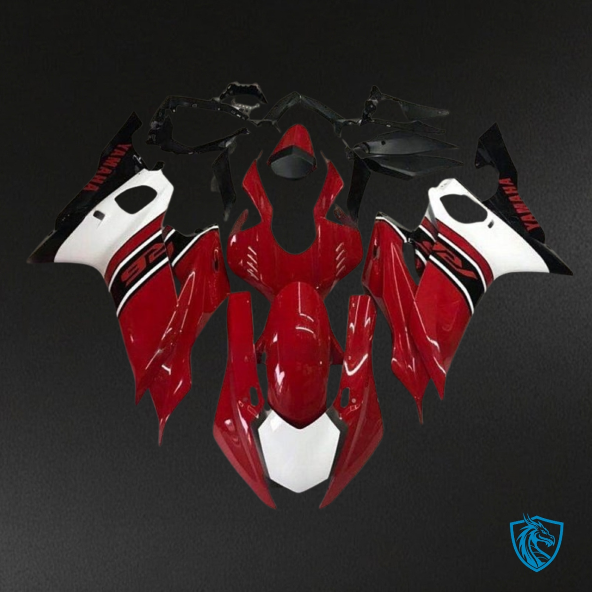 Yamaha YZF R6 (2017-2019) White, Gloss Red & Black Fairing Kit - Aftermarket ABS Bodywork