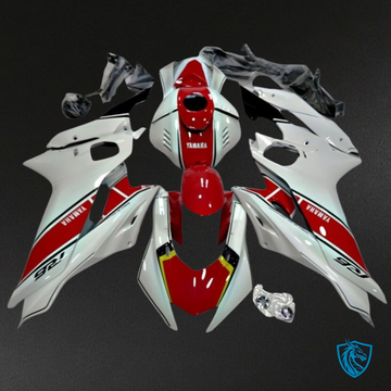 Yamaha YZF R6 (2017-2019) Gloss White & Red - Custom ABS Fairing Kit