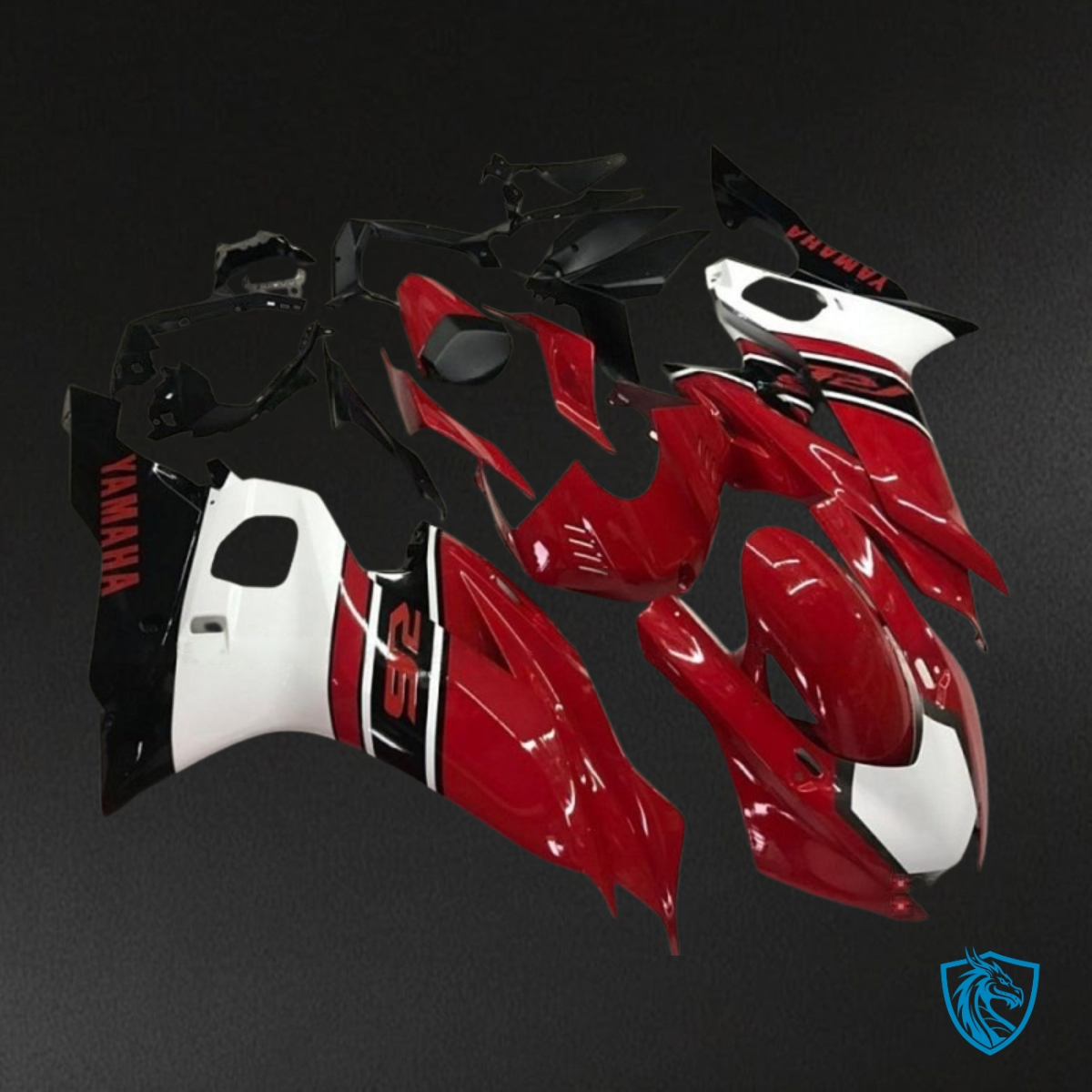 Yamaha YZF R6 (2017-2019) White, Gloss Red & Black Fairing Kit - Aftermarket ABS Bodywork