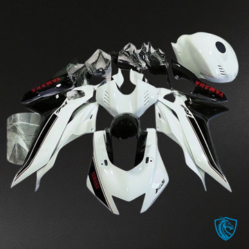 Yamaha YZF R6 (2017-2019) White, Black & Red Stripe Fairing Kit - Aftermarket ABS Bodywork