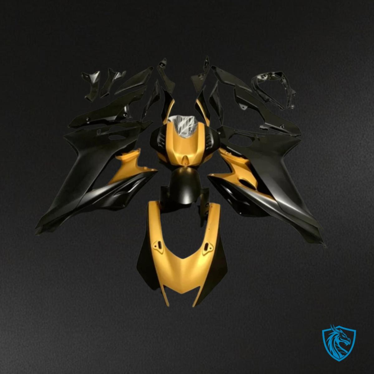 Yamaha YZF R6 (2017-2019) Gold & Glossy Black Fairing Kit - Aftermarket ABS Bodywork