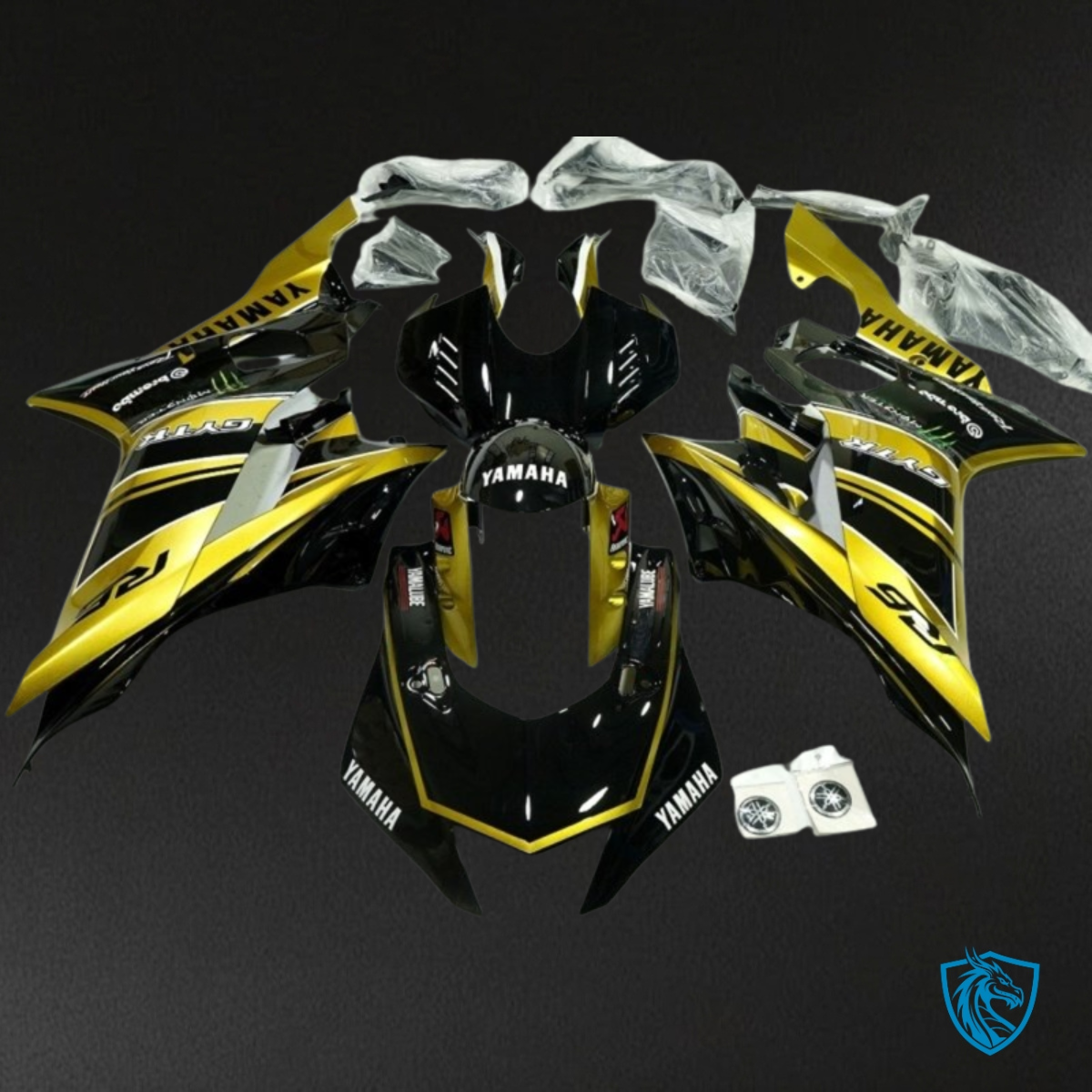 Yamaha YZF R6 (2017-2019) Yellow & Black Glossy Fairing Kit | ABS Bodywork