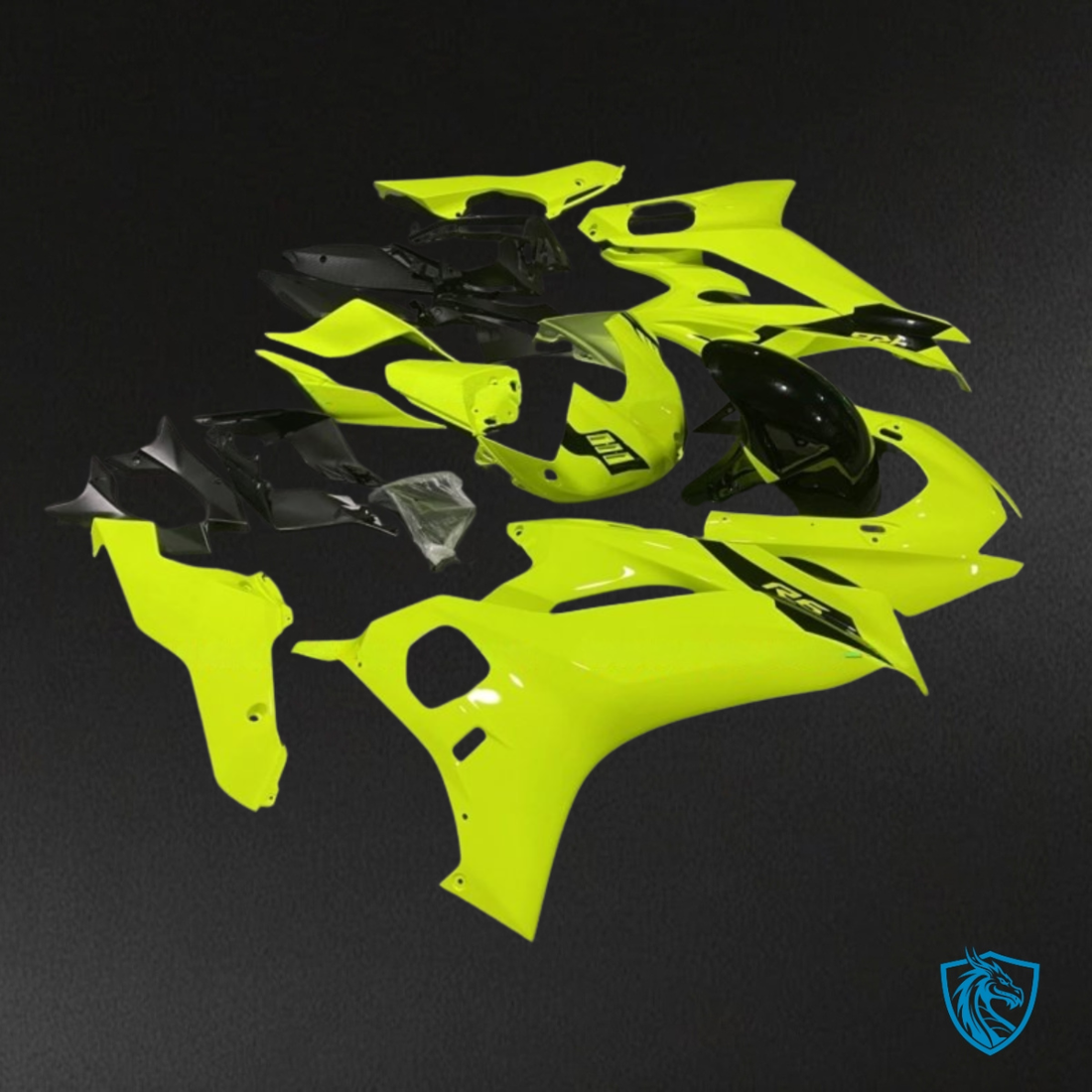 Yamaha YZF R6 (2017-2019) Gloss Yellow & Black Fairings Kit | ABS Bodywork