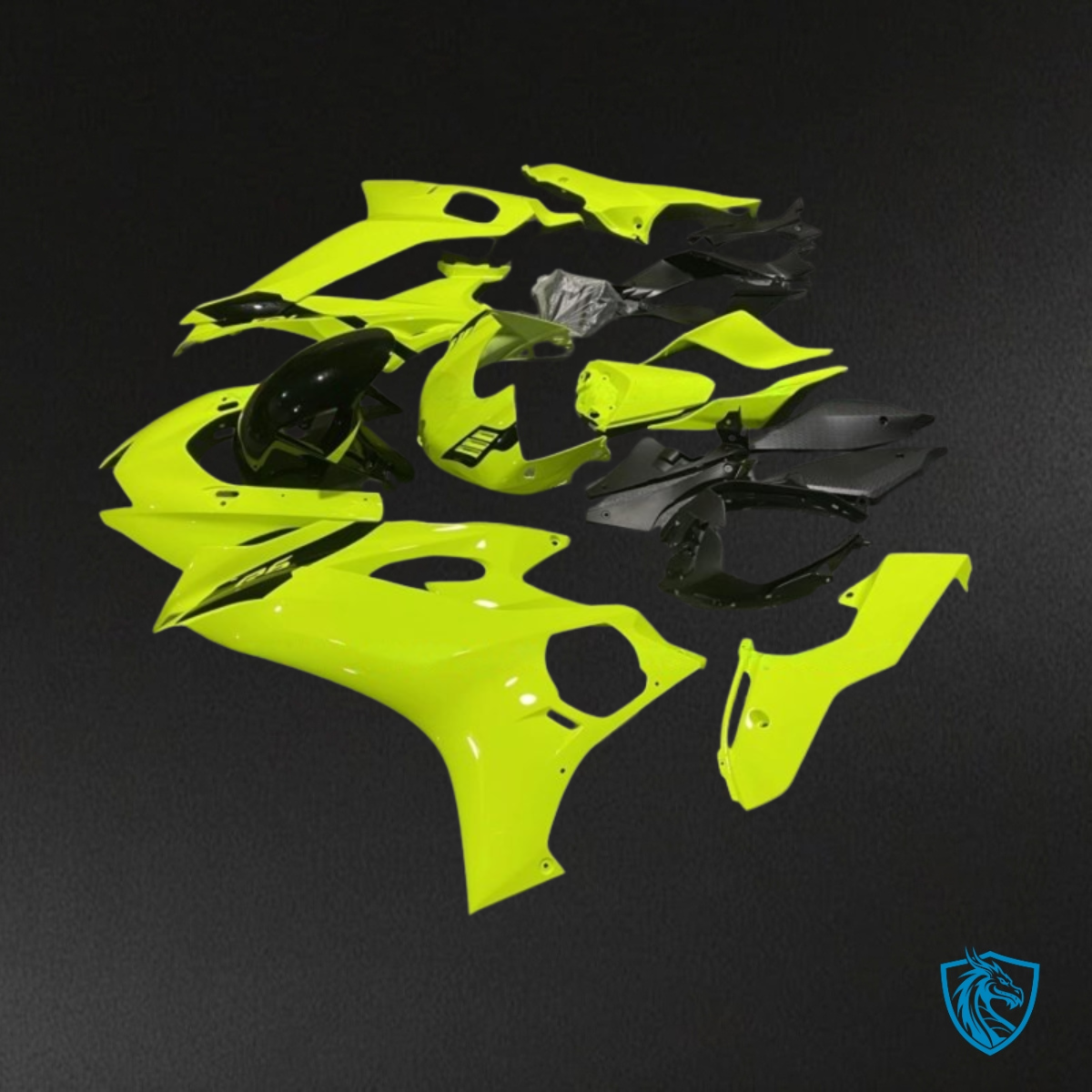 Yamaha YZF R6 (2017-2019) Gloss Yellow & Black Fairings Kit | ABS Bodywork