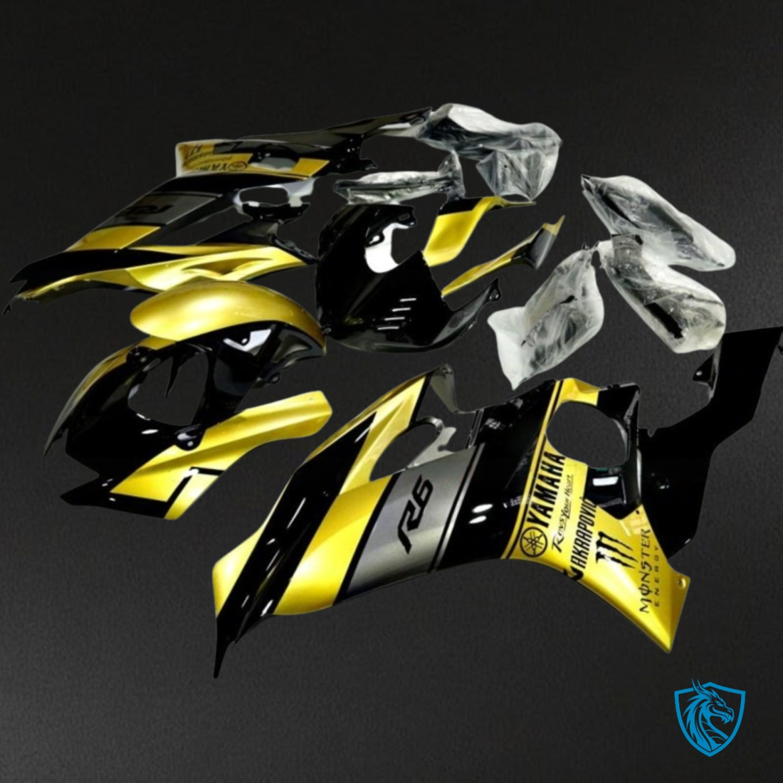 Yamaha YZF R6 (2017-2019) Yellow & Black - Custom ABS Fairing Kit