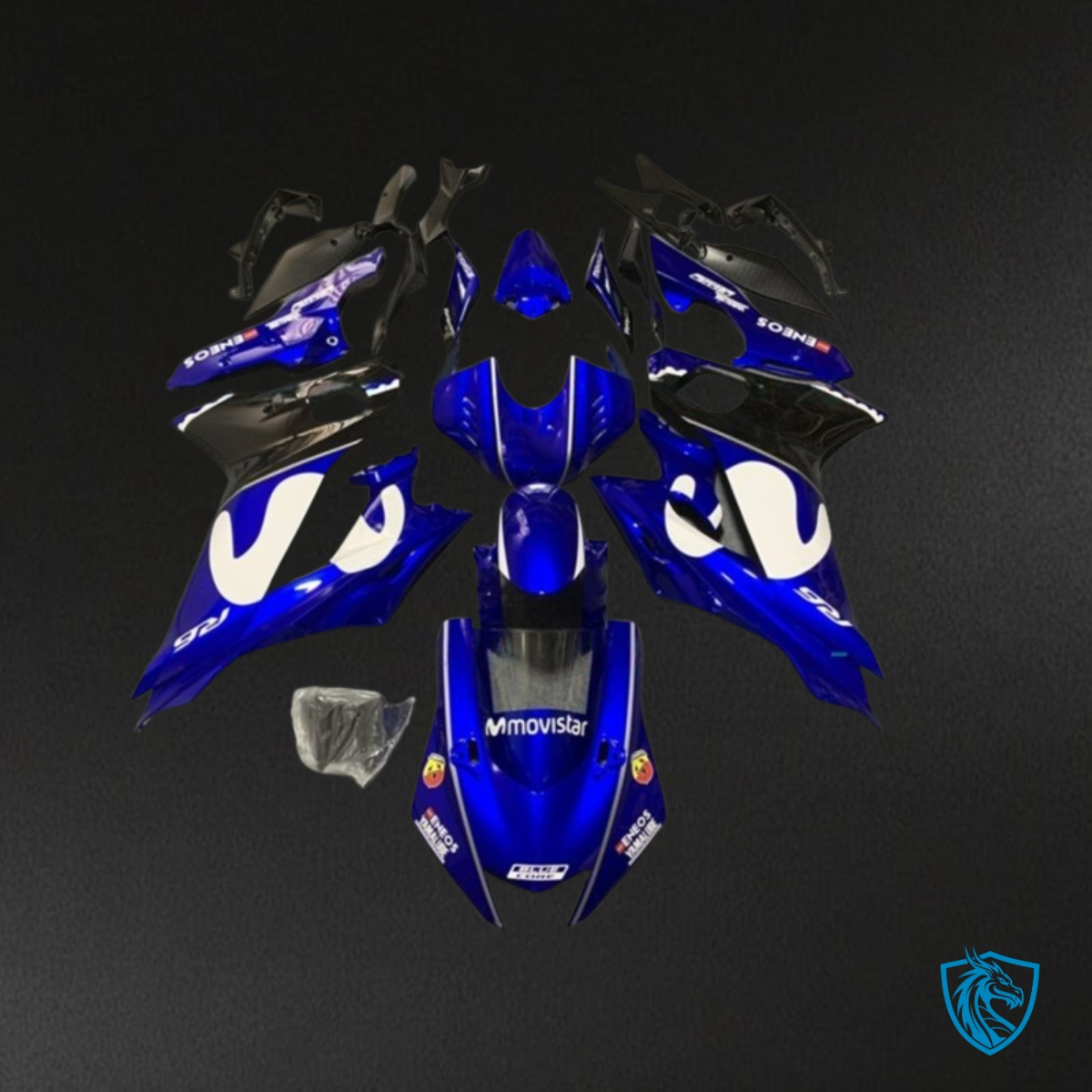 Yamaha YZF R6 (2017-2019) Blue, Black & White - Custom ABS Fairing Kit
