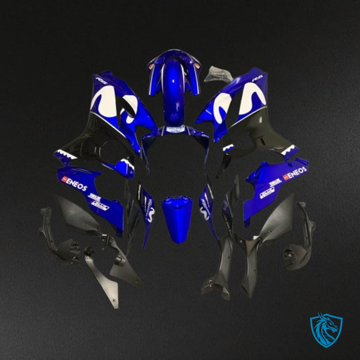 Yamaha YZF R6 (2017-2019) Blue, Black & White - Custom ABS Fairing Kit