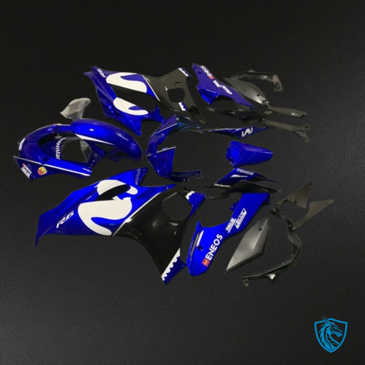 Yamaha YZF R6 (2017-2019) Blue, Black & White - Custom ABS Fairing Kit