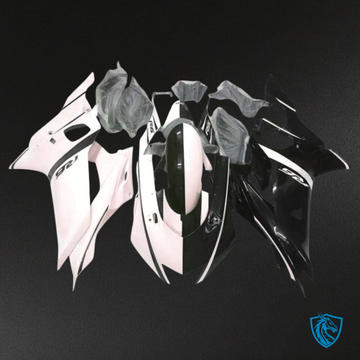 Yamaha YZF R6 (2017-2019) Black & White Fairing Kit - Aftermarket ABS Bodywork
