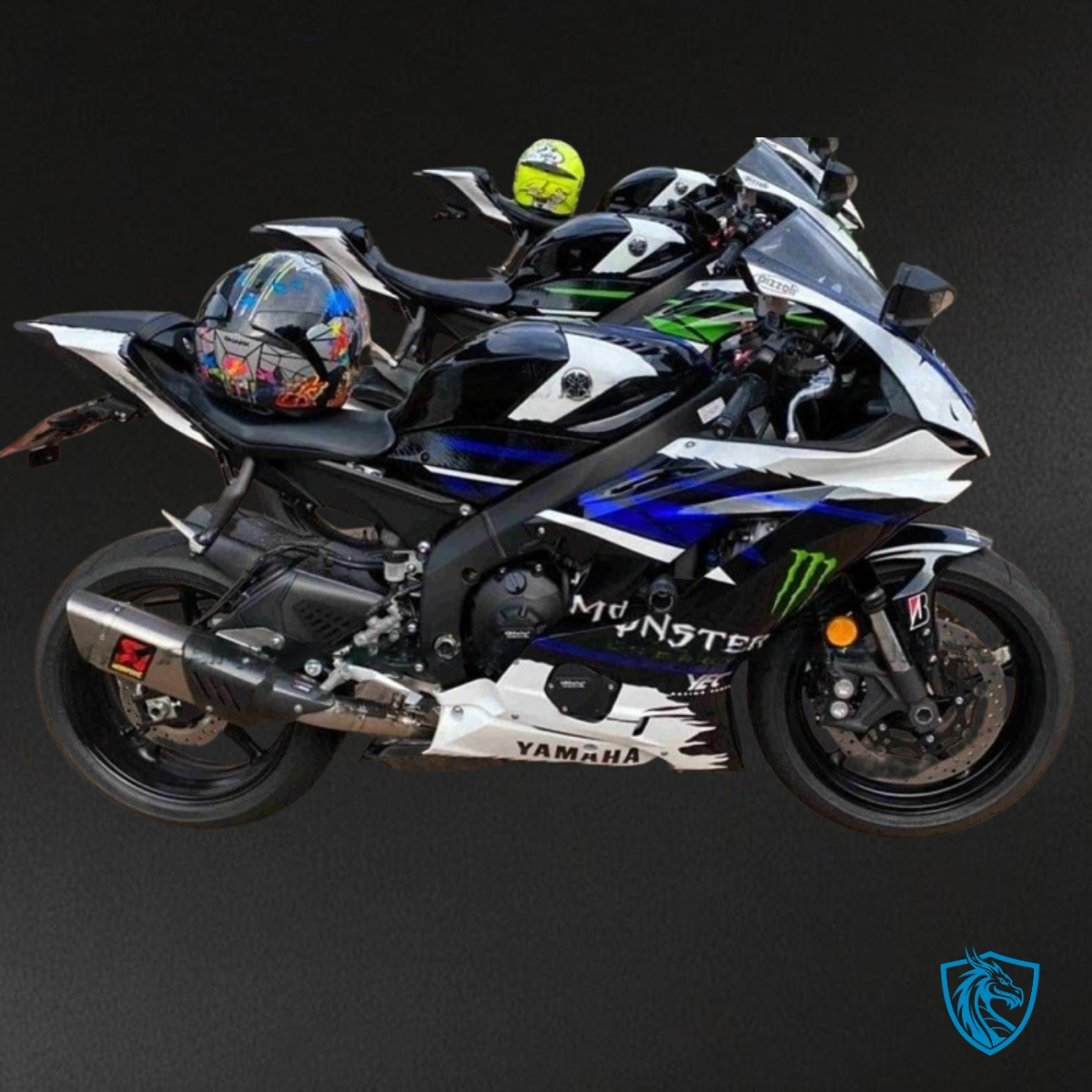 Yamaha YZF R6 (2017-2019) Black, White & Blue - Custom ABS Fairing Kit