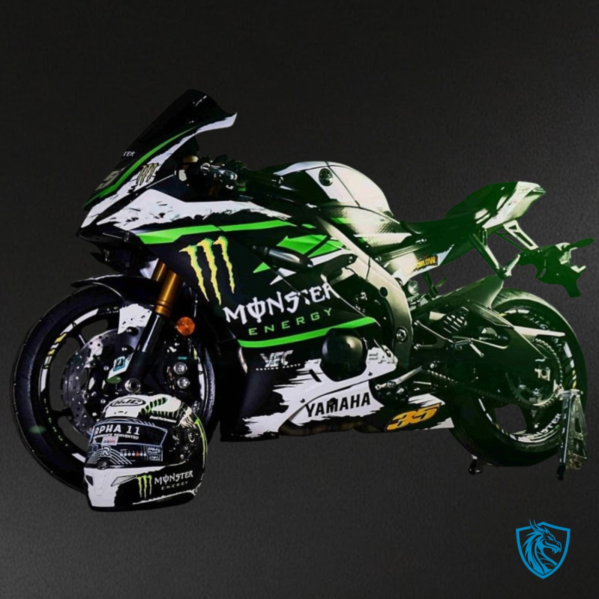 Yamaha YZF R6 (2017-2019) Black, White & Green - MERGEment Motorcycle Fairings Kit
