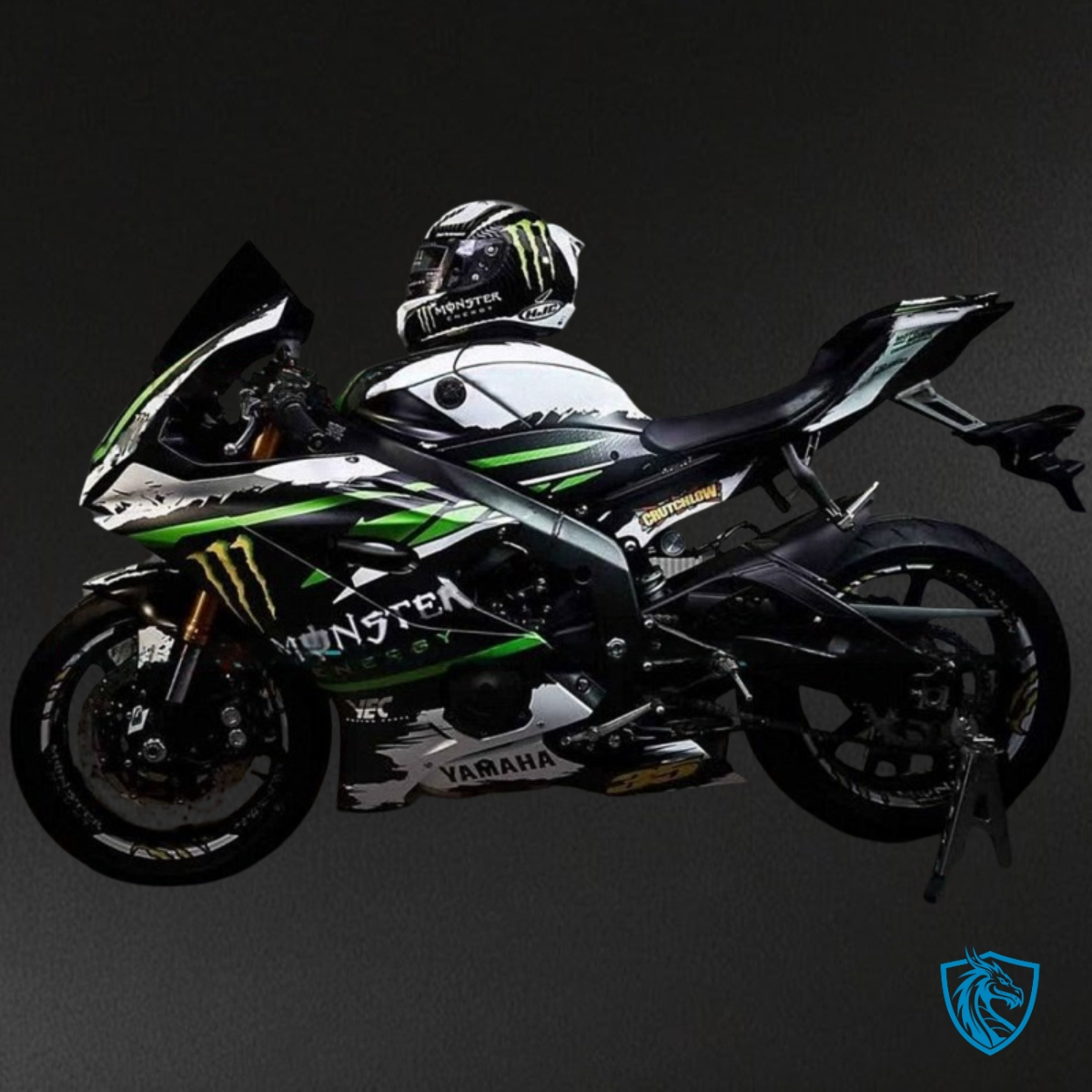 Yamaha YZF R6 (2017-2019) Black, White & Green - MERGEment Motorcycle Fairings Kit