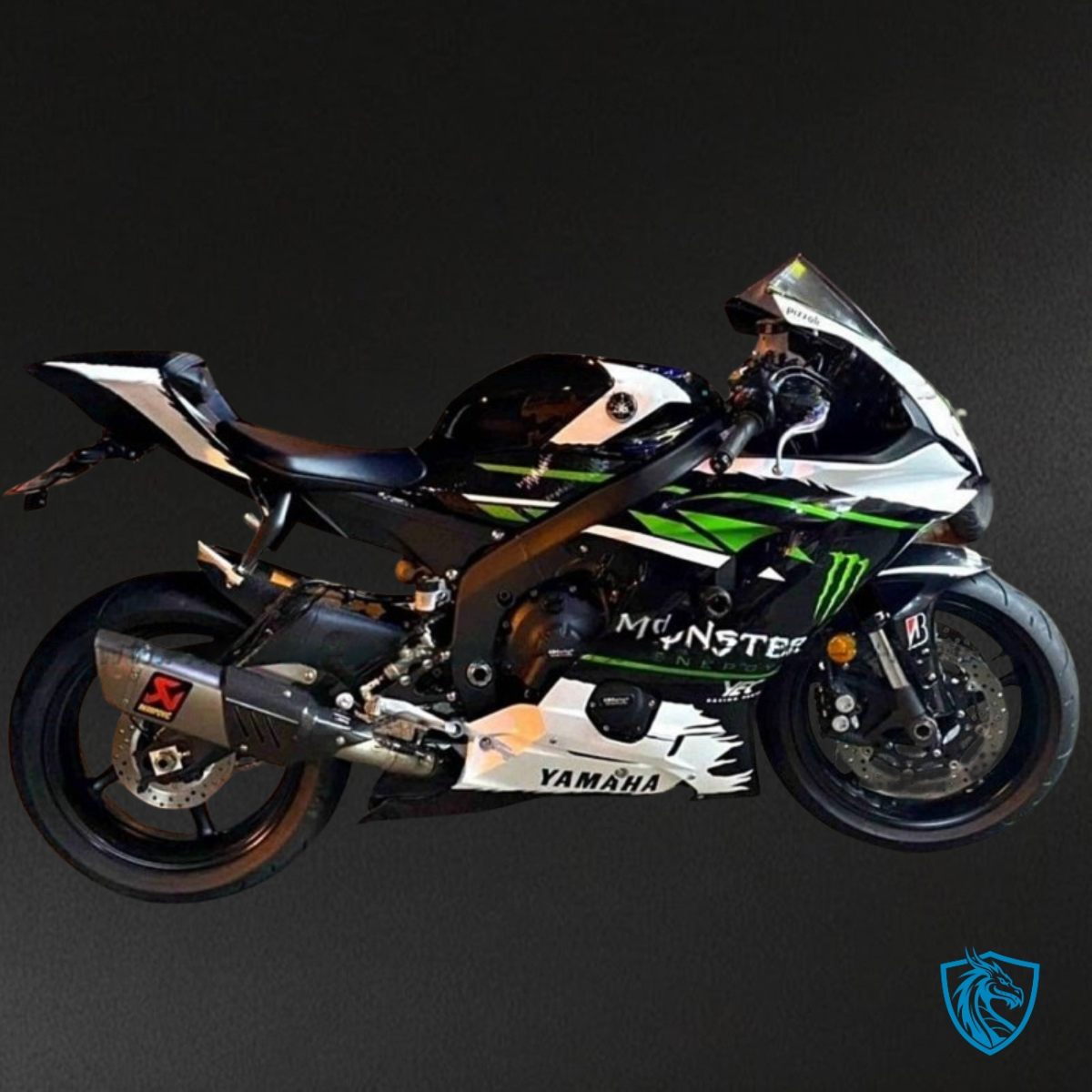 Yamaha YZF R6 (2017-2019) Black, White & Green - MERGEment Motorcycle Fairings Kit