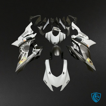 Yamaha YZF R6 (2017-2019) Black & White - Custom ABS Fairing Kit