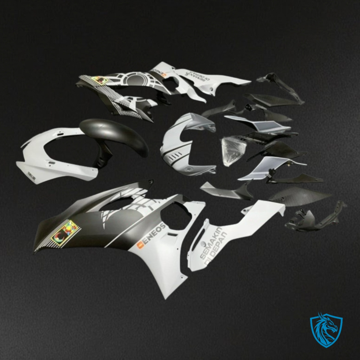 Yamaha YZF R6 (2017-2019) Black & White - Custom ABS Fairing Kit