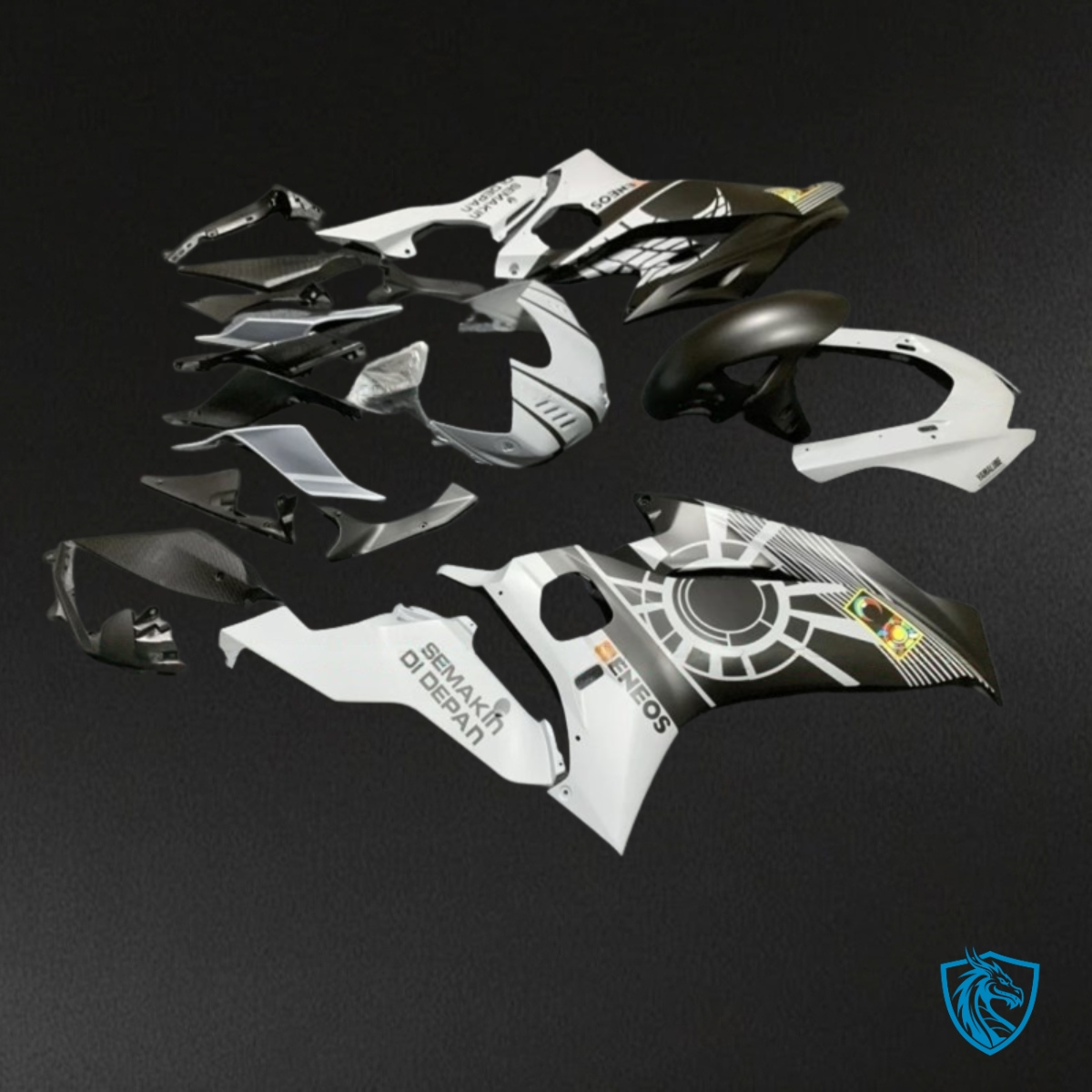 Yamaha YZF R6 (2017-2019) Black & White - Custom ABS Fairing Kit
