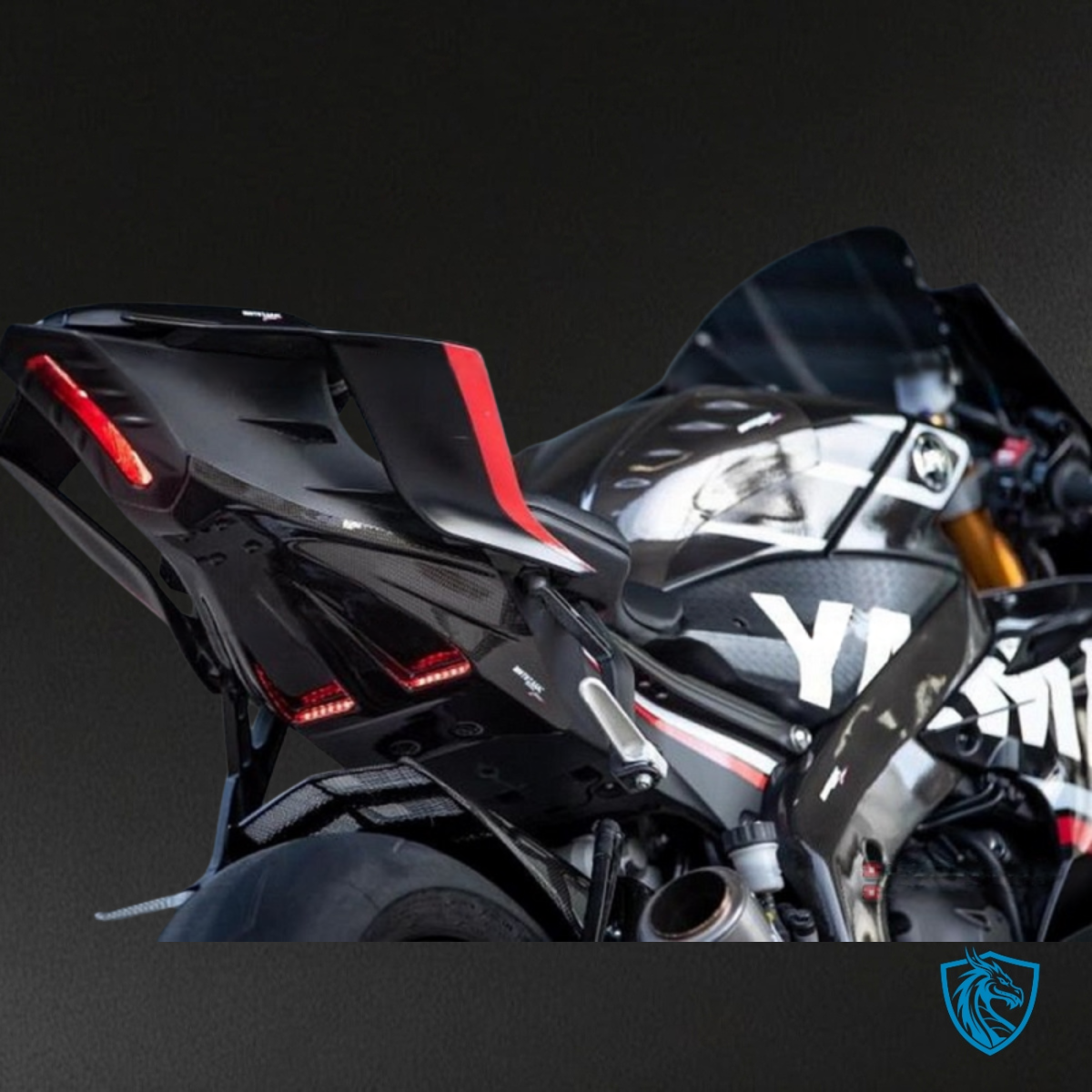 Yamaha YZF R6 (2017-2019) Black, Blue & White Logo Matte - Custom ABS Fairing Kit